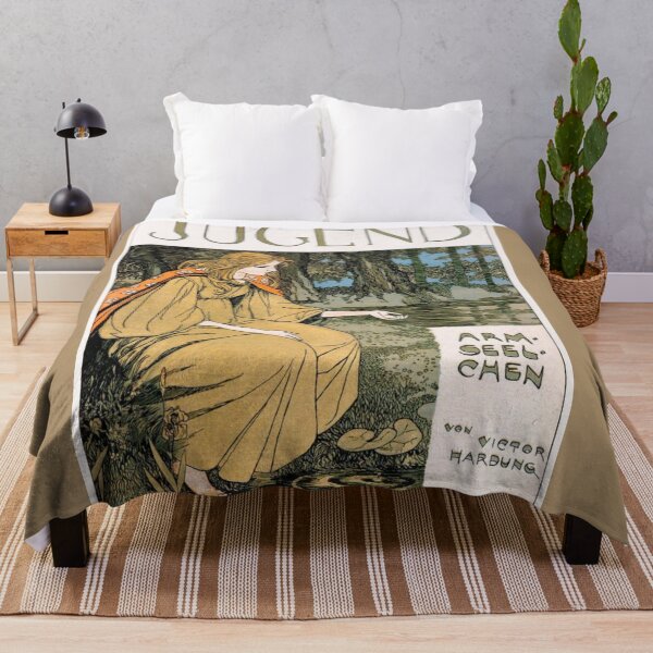 Item preview, Jugend Armseelchen Woman in Forest by Pond  designed and sold by artemisxluna89.