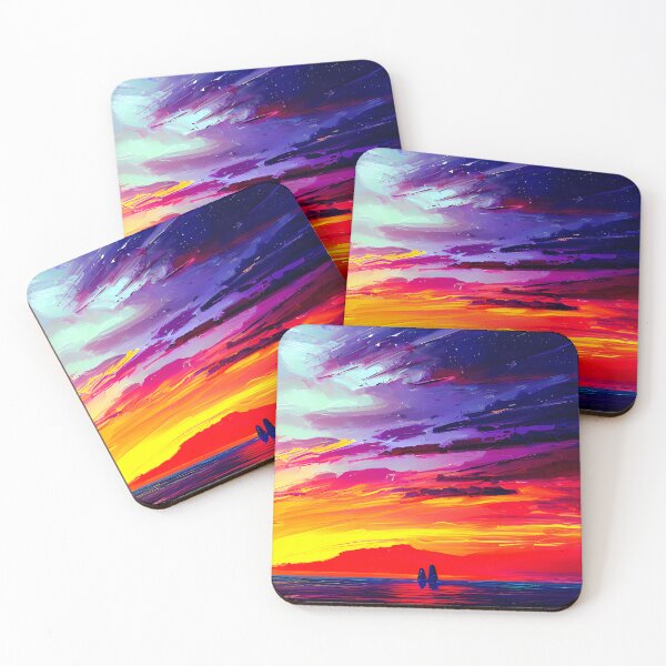 Item preview, ocean sunset waves, orange yellow vibes, vibrant color #2 designed and sold by supeart.