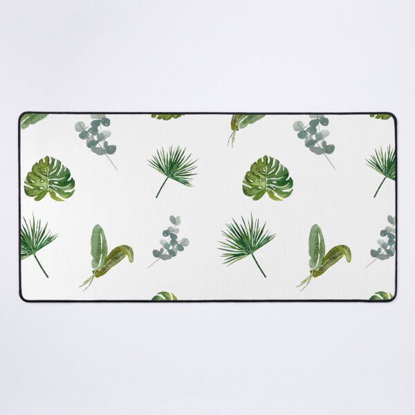 Item preview, Palm leaves green seamless pattern large version designed and sold by Yana Mustafina | Boho Soulful Designs.
