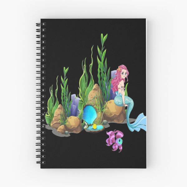 Item preview, Mermaid resting next to a pearl in the company of a fish designed and sold by small-drawing.