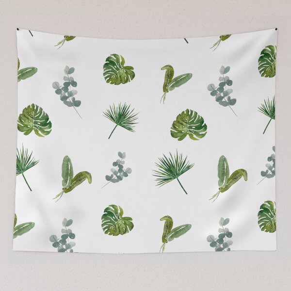 Item preview,  Palm leaves green seamless pattern large version designed and sold by Yana Mustafina | Boho Soulful Designs.