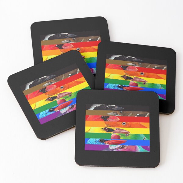Item preview, LGBTQIA Pride Birds - Black and Brown  designed and sold by shiyuedexterr.
