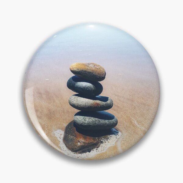 Item preview, Zen Cairn Tower Beach Pebbles Balancing Stones on Beach Sand 1 of 12 designed and sold by Beachy.