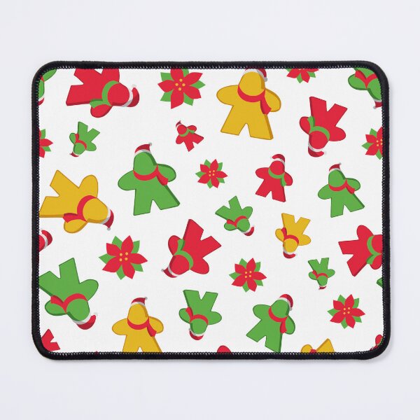 Item preview, Christmas Board Game Meeple and Poinsettia Pattern  designed and sold by Creacats.