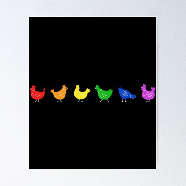 Item preview, LGBTQIA Pride Farmer Chickens Rainbow Illustration  designed and sold by shiyuedexterr.