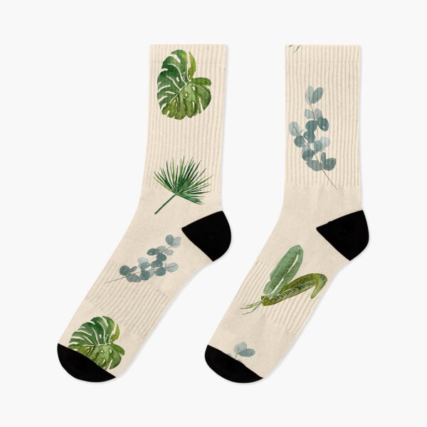 Item preview,  Palm leaves green seamless pattern beige version designed and sold by Yana Mustafina | Boho Soulful Designs.