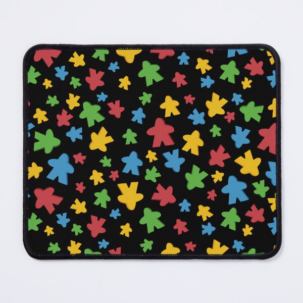 Item preview, Board Game Meeple Pattern (black) designed and sold by Creacats.