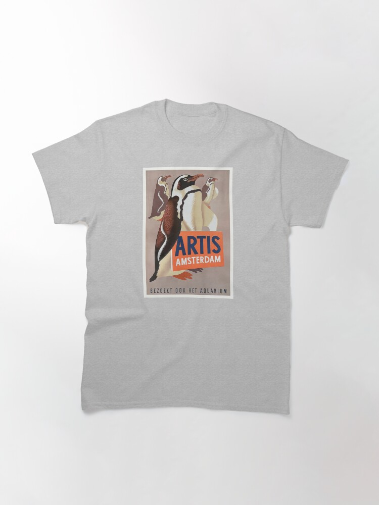 Thumbnail 3 of 7, Classic T-Shirt, 1947 Artis Zoo Amsterdam Penguins Poster designed and sold by retrographics.