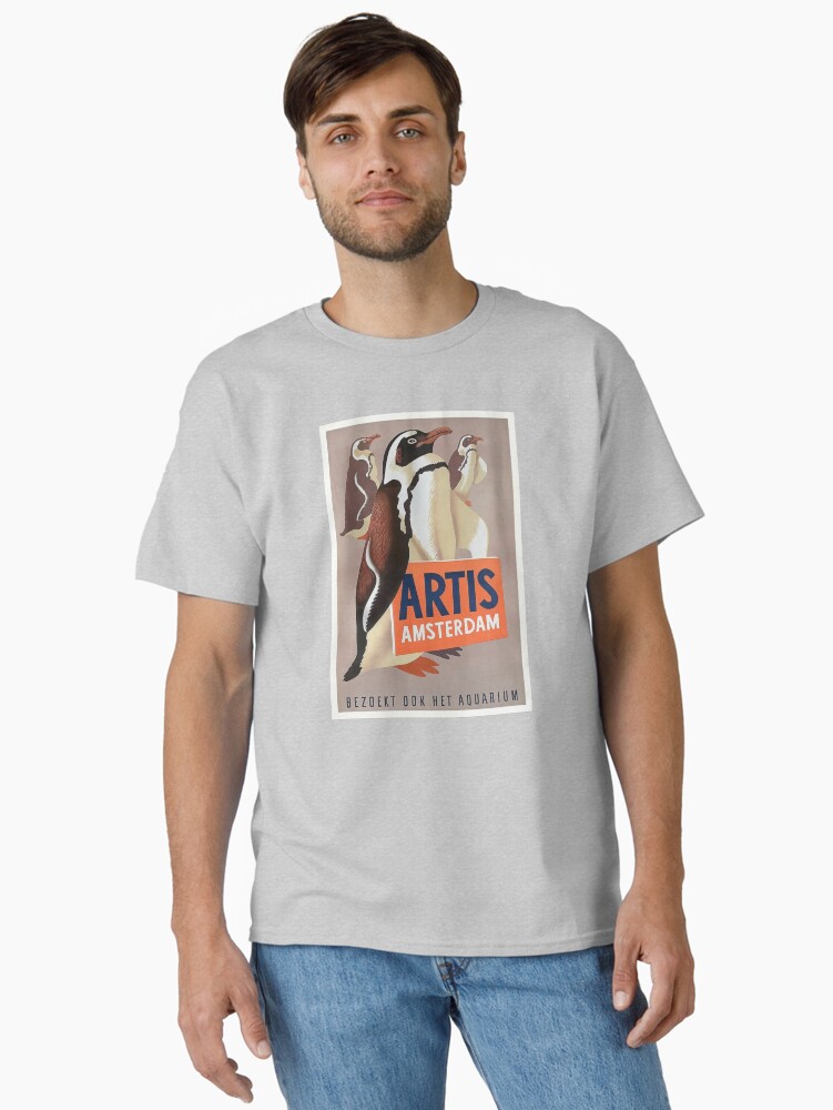 Thumbnail 1 of 7, Classic T-Shirt, 1947 Artis Zoo Amsterdam Penguins Poster designed and sold by retrographics.
