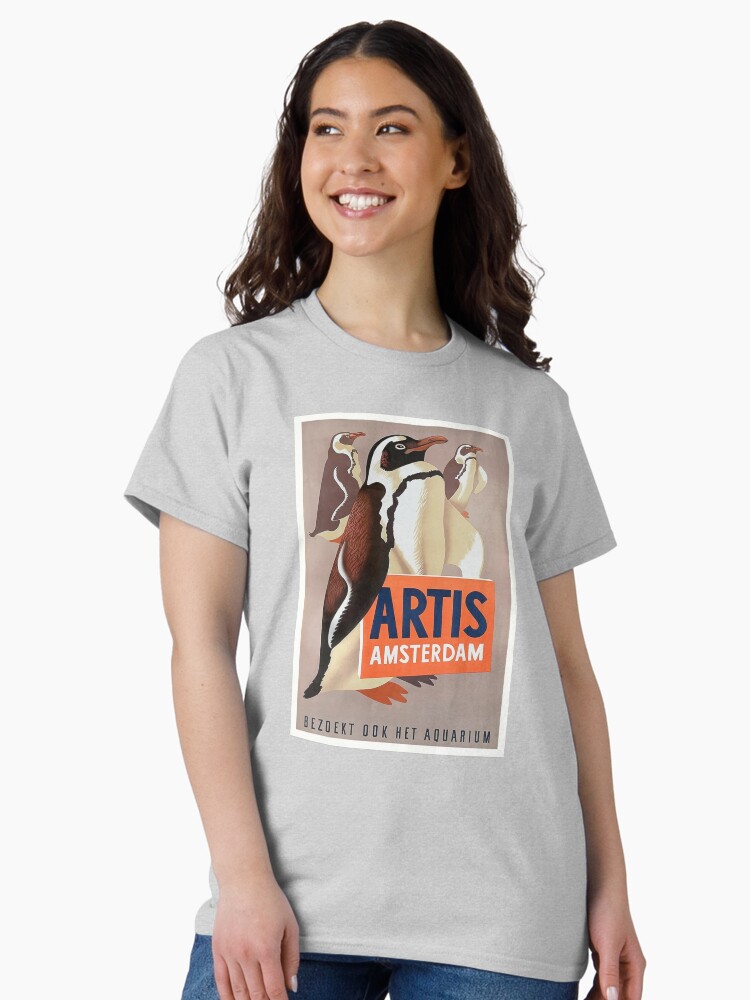 Thumbnail 2 of 7, Classic T-Shirt, 1947 Artis Zoo Amsterdam Penguins Poster designed and sold by retrographics.