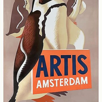 Artwork thumbnail, 1947 Artis Zoo Amsterdam Penguins Poster by retrographics