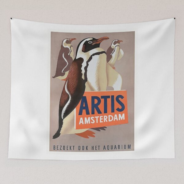 Item preview, 1947 Artis Zoo Amsterdam Penguins Poster designed and sold by retrographics.