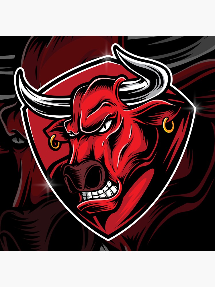 "Angry Red Bull" Sticker for Sale by JedyGau Redbubble