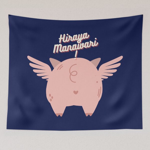 Item preview, Flying Cute Pig Wishes You Hiraya Manawari designed and sold by Wehavefun.