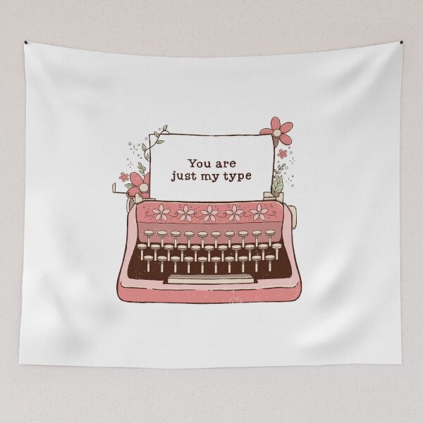Item preview, You Are Just My Type Floral Typewriter by Tobe Fonseca designed and sold by Tobe Fonseca®.