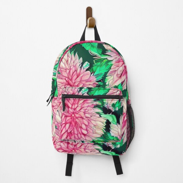 Item preview, Patterns of pink flowers and green leaves designed and sold by ArteEterno.