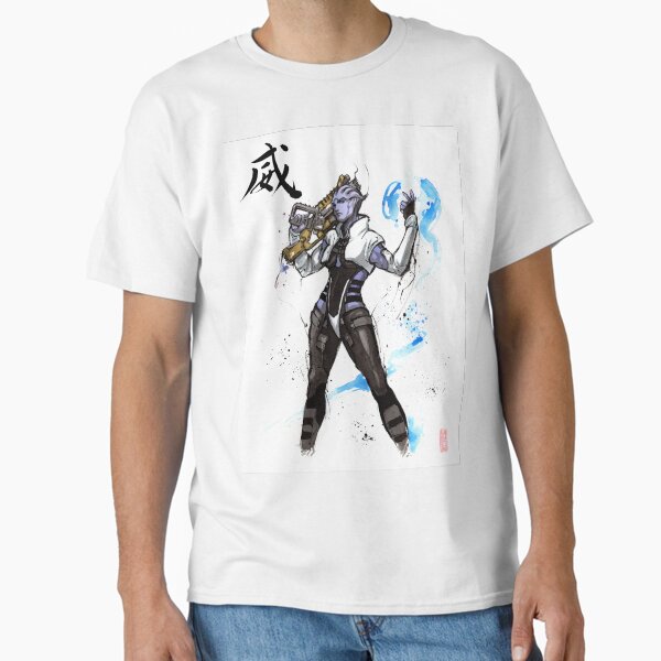 Aperçu de l'œuvre Aria de Mass Effect sumi et style aquarelle créée et vendue par Mycks.