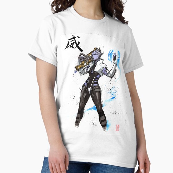 Aperçu de l'œuvre Aria de Mass Effect sumi et style aquarelle créée et vendue par Mycks.