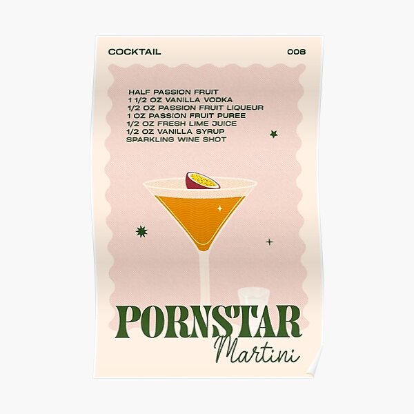 Le Cocktail Star Martini Poster