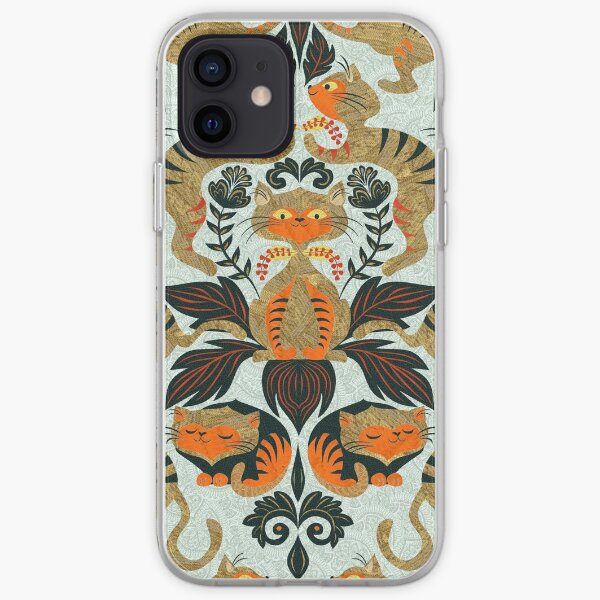 Damask cats iPhone Soft Case