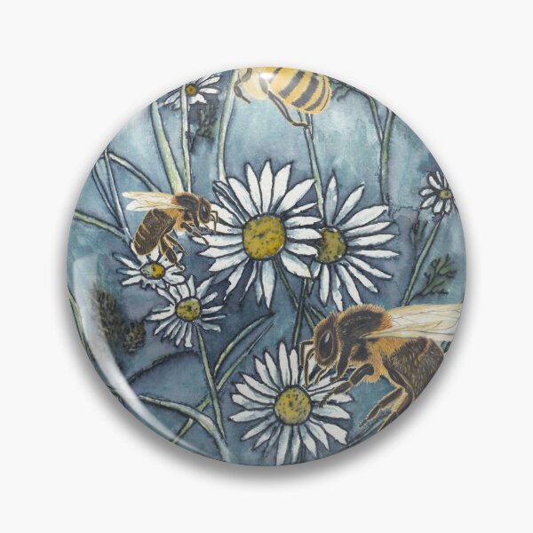 Item preview, Bees in the Wild Daisies designed and sold by The Elderberry Blossom.