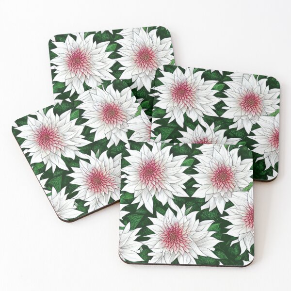 Item preview, Patterns of white flowers and green leaves designed and sold by ArteEterno.