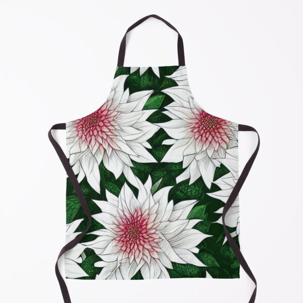 Item preview, Patterns of white flowers and green leaves designed and sold by ArteEterno.