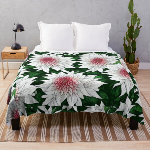 Item preview, Patterns of white flowers and green leaves designed and sold by ArteEterno.