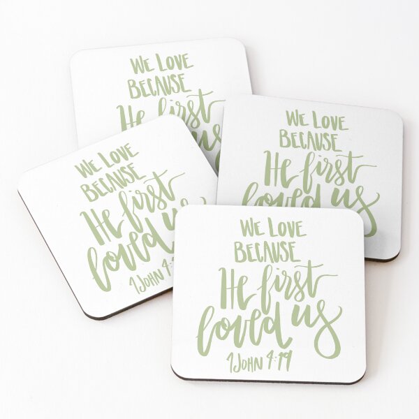 Item preview, sage green 1 john 4:19 we love because he first designed and sold by anna-b-.