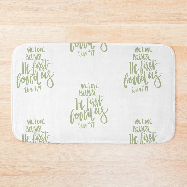 Item preview, sage green 1 john 4:19 we love because he first designed and sold by anna-b-.