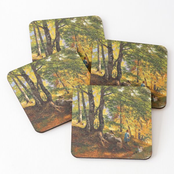 Item preview, Beech forest in the Evening | Georg Holub | 1896 Czech Impressionism Art designed and sold by CJET.