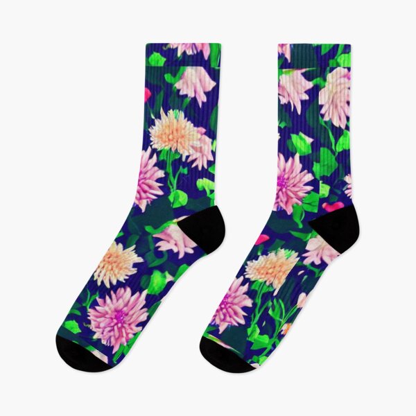 Item preview, Pink and yellow flower patterns designed and sold by ArteEterno.