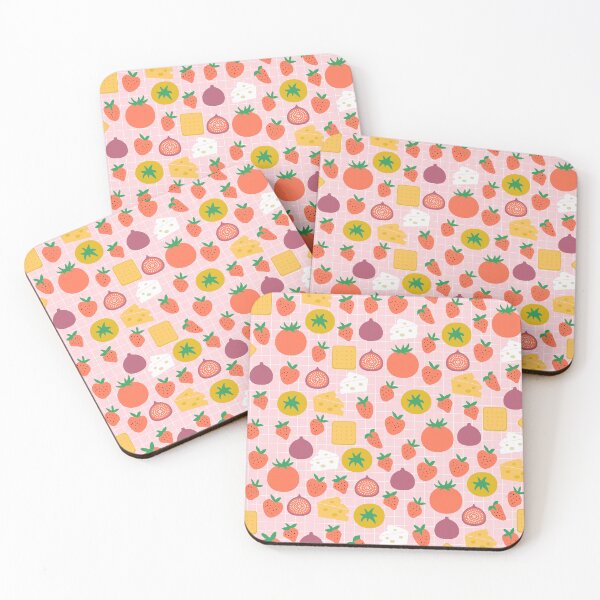 Item preview, Cute Pink and Red Party Snacks Pattern designed and sold by kapotka.