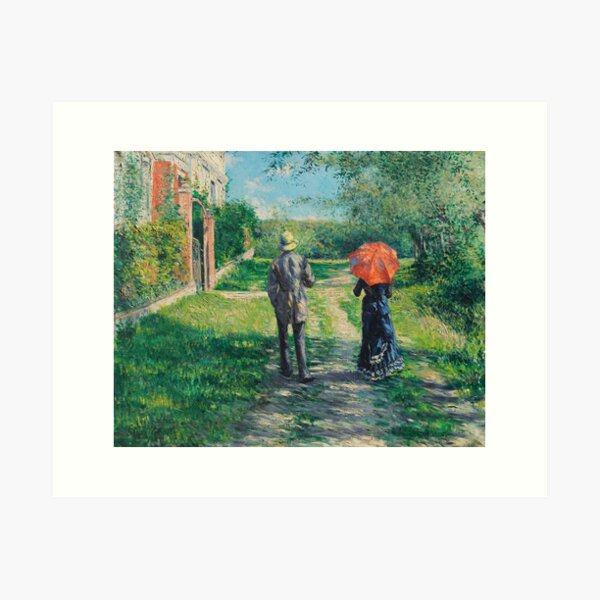 Aperçu de l'œuvre Chemin Montant | Gustave Caillebotte | 1881 Art impressionniste français créée et vendue par CJET.