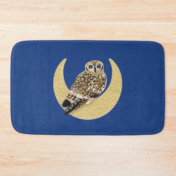 Item preview, Watercolor Short Eared Owl & Moon designed and sold by Krystal280791 Shop.