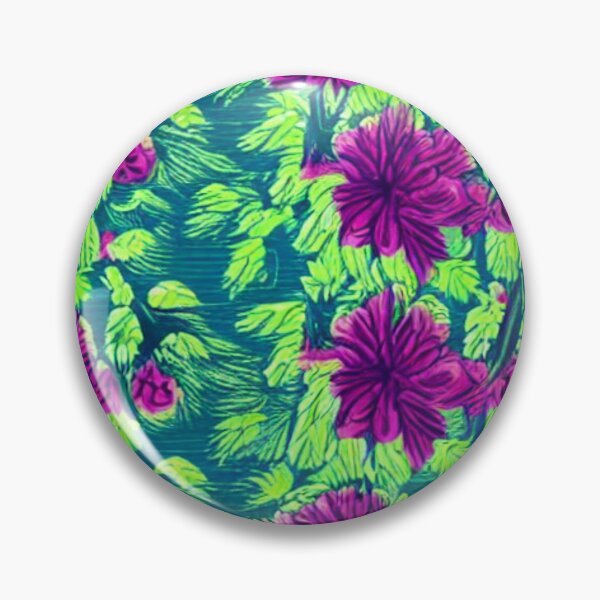Item preview, Patterns of purple flowers and green leaves designed and sold by ArteEterno.