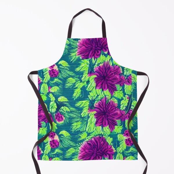 Item preview, Patterns of purple flowers and green leaves designed and sold by ArteEterno.