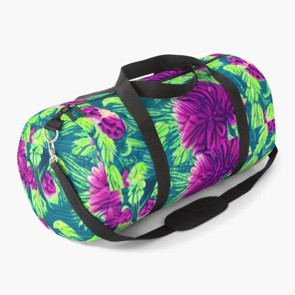 Item preview, Patterns of purple flowers and green leaves designed and sold by ArteEterno.
