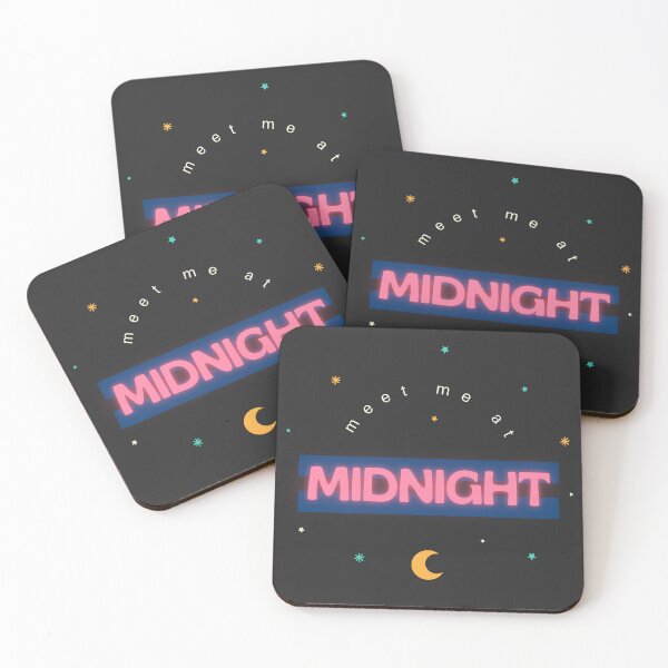 Item preview, meet me at midnight retro neon sign design designed and sold by cottagecorococo.