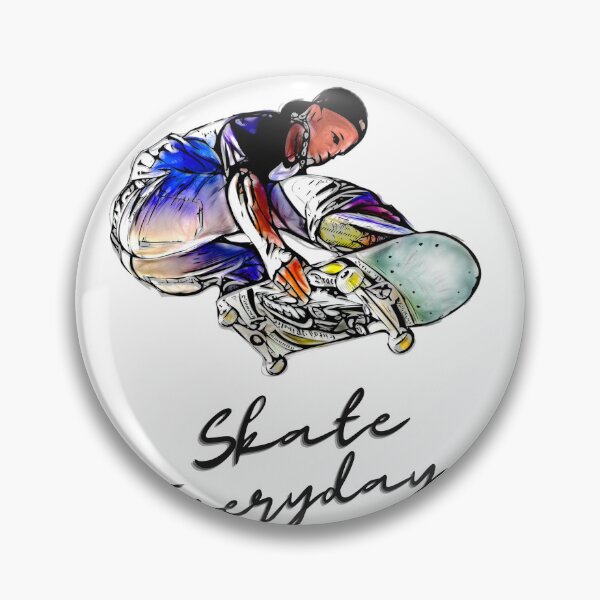Item preview, Jumping Skateboarder Illustration with 'Skate Everyday' Text designed and sold by deepakrode7.