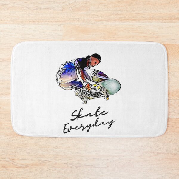 Item preview, Jumping Skateboarder Illustration with 'Skate Everyday' Text designed and sold by deepakrode7.