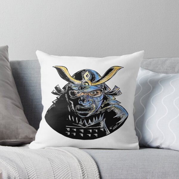 Item preview, Samurai Wearing Armor Mask Mempo Woodcut designed and sold by patrimonio.