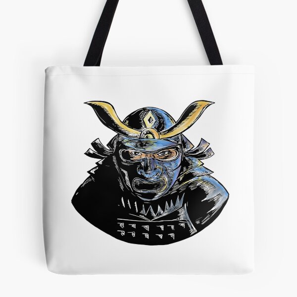 Item preview, Samurai Wearing Armor Mask Mempo Woodcut designed and sold by patrimonio.