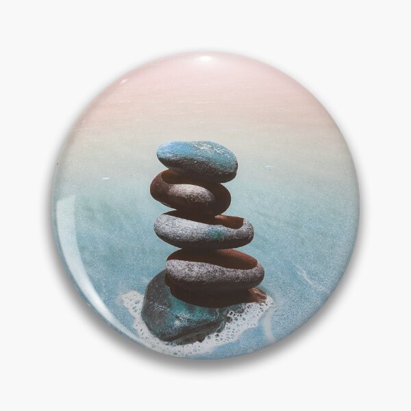 Item preview, Zen Cairn Tower Beach Pebbles Balancing Stones on Beach Sand 2 of 12 designed and sold by Beachy.