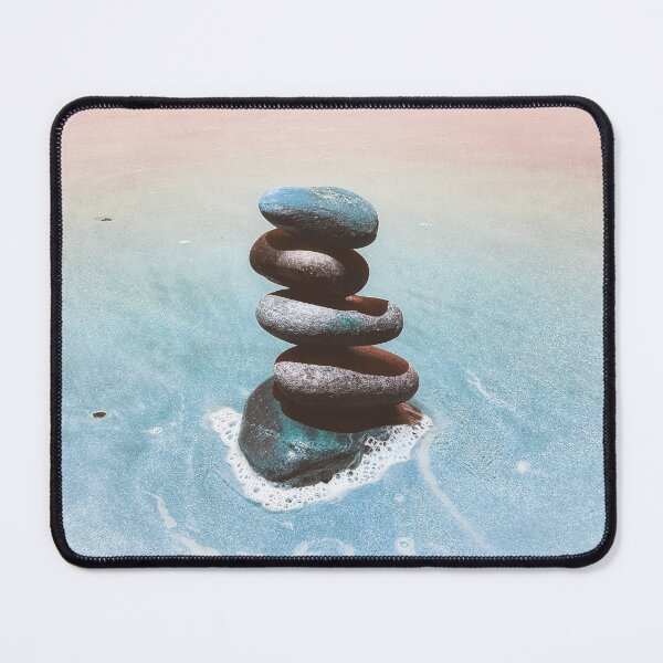 Item preview, Zen Cairn Tower Beach Pebbles Balancing Stones on Beach Sand 2 of 12 designed and sold by Beachy.