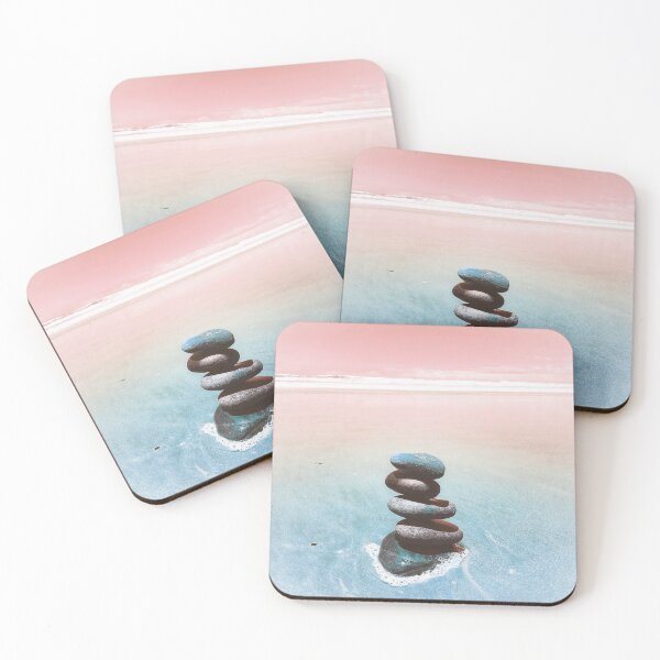 Item preview, Zen Cairn Tower Beach Pebbles Balancing Stones on Beach Sand 2 of 12 designed and sold by Beachy.