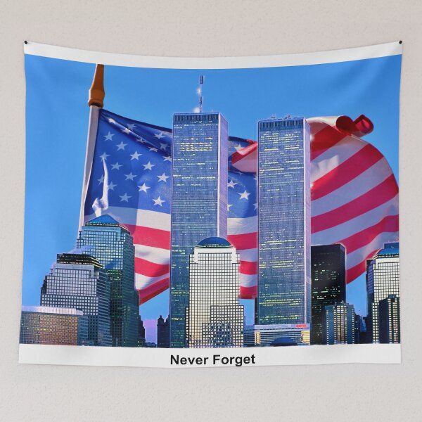 Item preview, Never Forget. Twin Towers. New York. September 11th. designed and sold by MyDesertIsle.