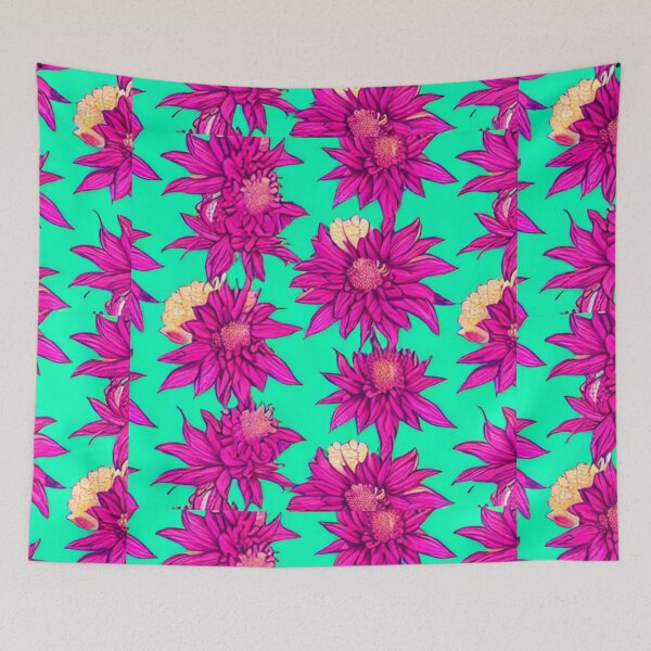 Item preview, purple flower patterns designed and sold by ArteEterno.
