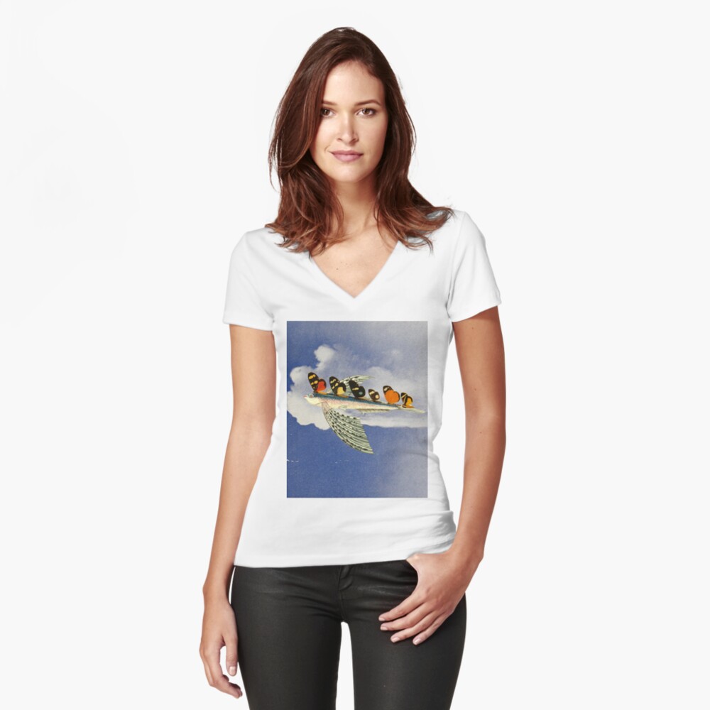 Item preview, Fitted V-Neck T-Shirt designed and sold by WildRootsArt.