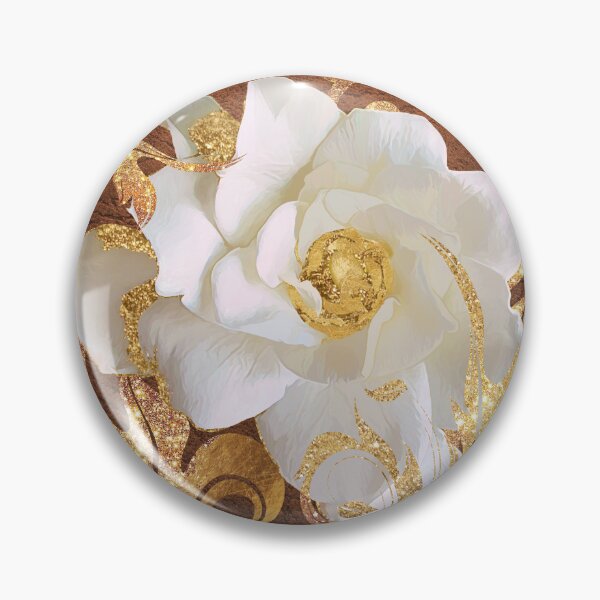 Item preview, Autumn Gold Gardenia floral art designed and sold by Glimmersmith.